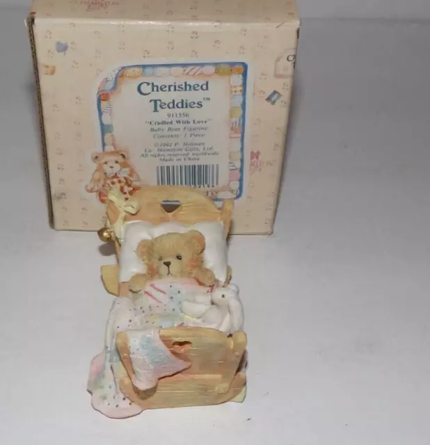 Cherished Teddies Baby Cradled With Love 1992 Figure 911356