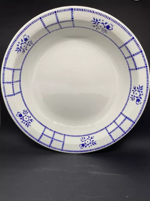 Plat Rond Creux Fleurs Bleues St Amand Grands Ceramistes France 30cm