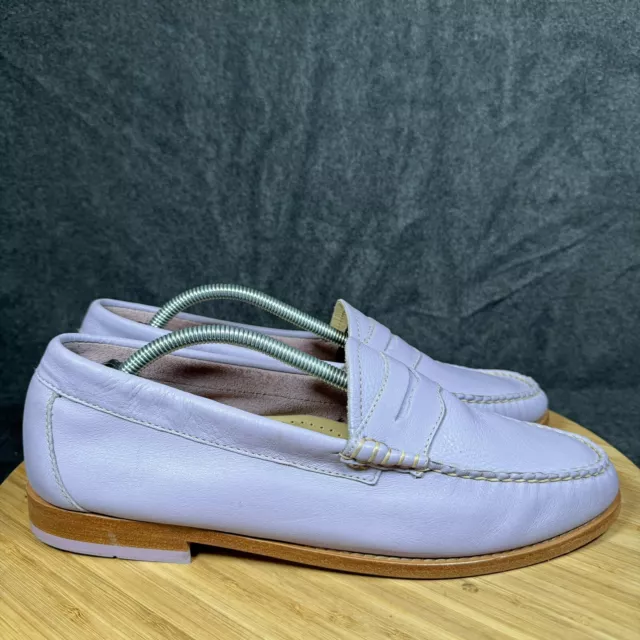 G H BASS Weejuns Penny Loafers Womens 9 Lavender Purple Slip On Moc Toe ...