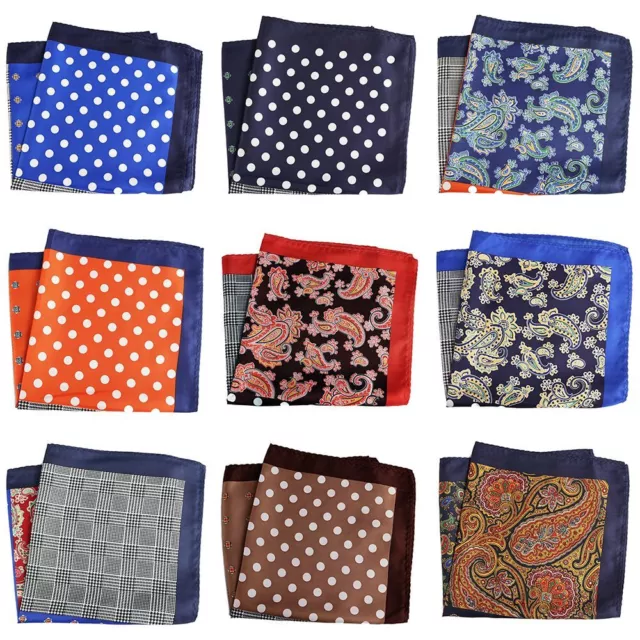 Pocket Square Chest Hankies - Polka Dot Floral Handkerchief Mens Suit Accessory 3