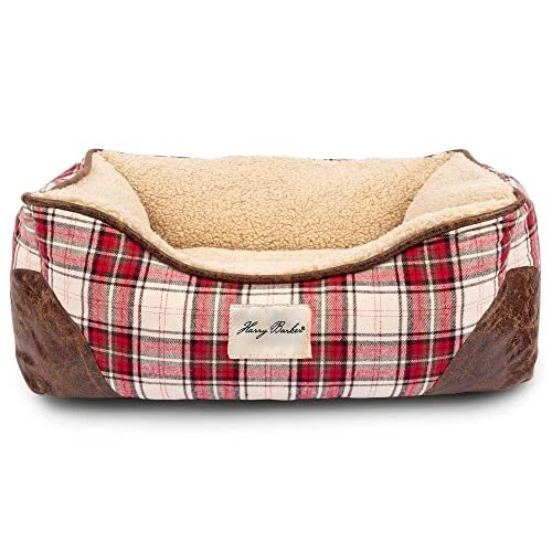 Red & Cream Plaid Bed Medium