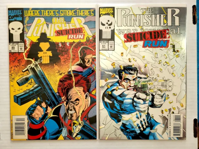 The Punisher "Suicide Run" Lot (Marvel 1993) Punisher #85 & War Journal #61 foil