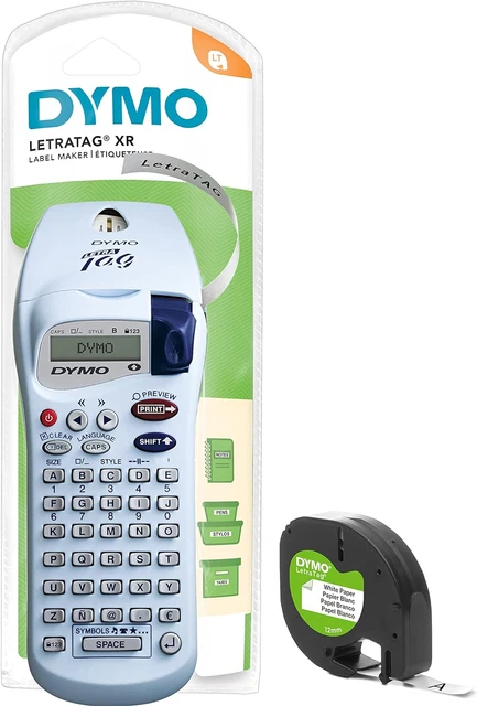Dymo LetraTag XR Hand-Etikettenmacher | ABC Tastatur Heim Etikettendrucker mit LC