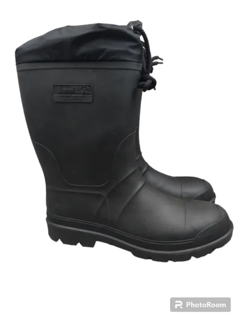 Kamik Forester Insulated Rubber Boots, Black, Men's 13 M WORN ONCE