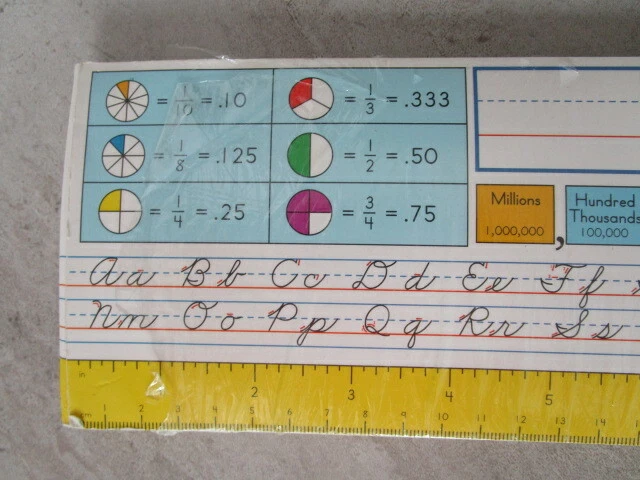 TEACHING CURSIVE WRITING Desk Name Plates Carson Dellosa Set of 36 £14. ...