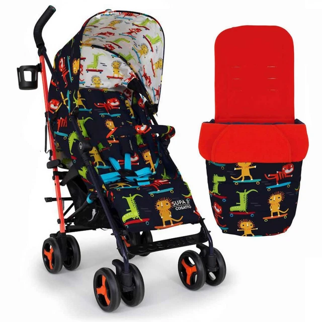 Cosatto Supa 3 Stroller with Footmuff & Raincover in Sk8r Kidz