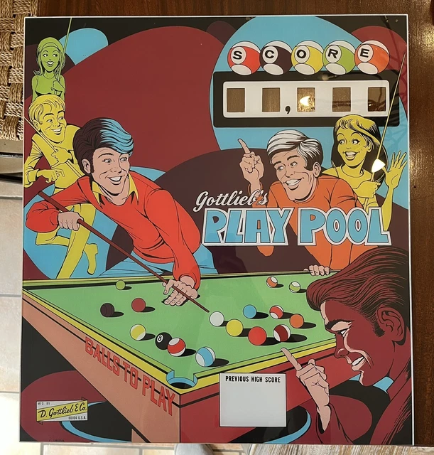 Vetro Flipper Gottlieb Play Pool