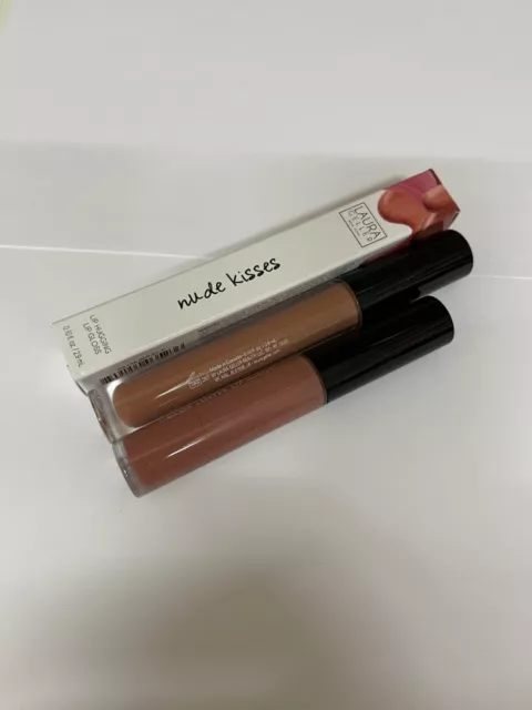 2 x LAURA GELLER LIP GLOSS - SHADE- TAUPELESS  + SUGAR CANE - NEW