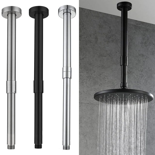 Tubo di prolunga per doccia quadrato da 30 cm Braccio per doccia da bagno Estensore per bagno rotondo in acciaio inossidabile Supporto per doccia Accessori per il bagno  13
