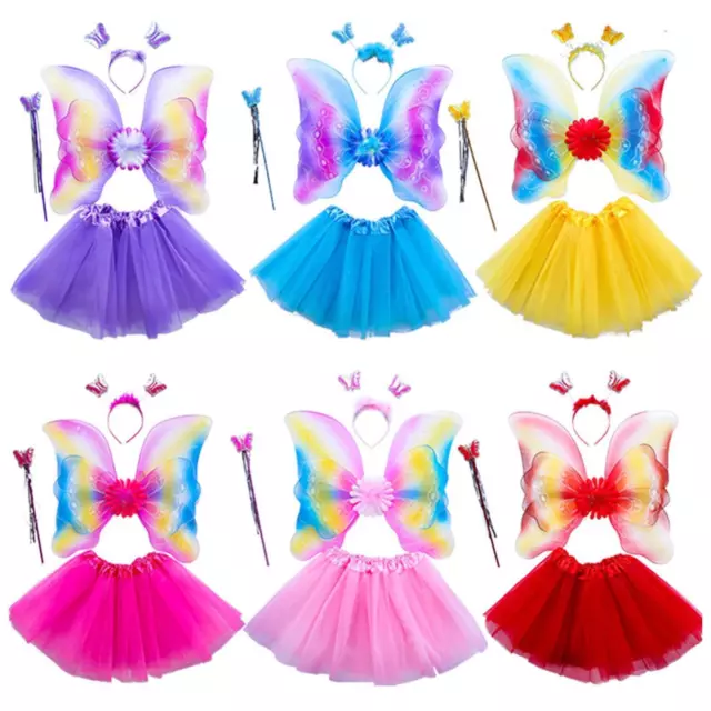 Costume de fée pour filles, jupes Tutu de princesse, jolie tenue à ailes de