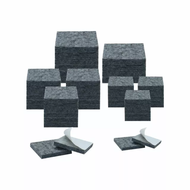 Felt Furniture Pad Square Self Adhesive Anti-scratch Floor Protector Gray 50pcs