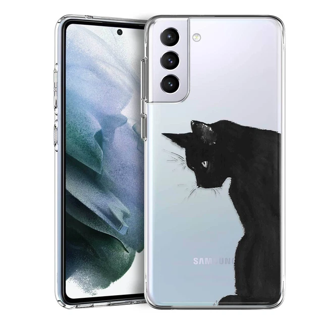 Cute Cat Phone Case Clear Skin Cover For Samsung Galaxy S22 S23 A03S A53 A04 M13