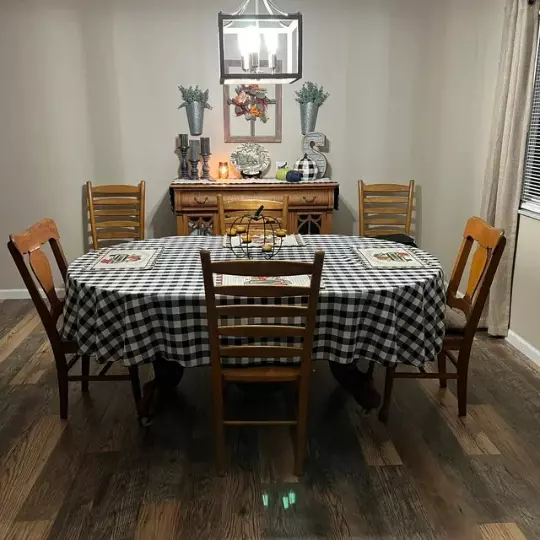 Oval Tablecloth, Gingham Checkered Tablecloth, All Sizes