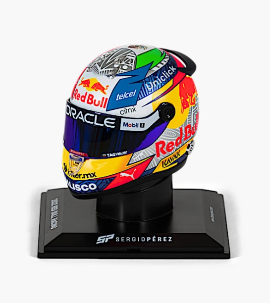 CHECO SERGIO PEREZ 2022 Season 1/4 Scale Helmet Red Bull Racing F1 ...
