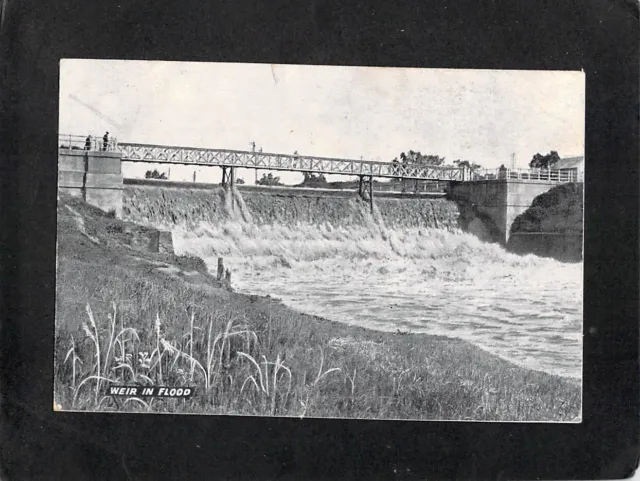B3830 Australia SA Adelaide River Torrens Weir in Flood pu no stamp vintage pcd