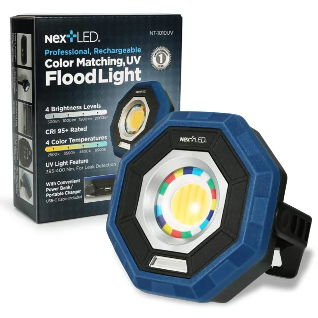 NextLED NT-1010UV CRI 95 LED Work Light, Auto Detailing, Flood, UV Light 3 in 1