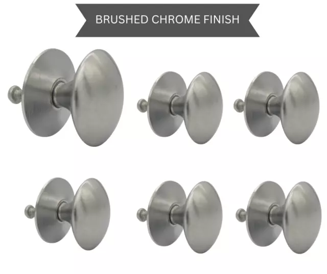 cupboard knobs, cabinet and drawer pull chrome finish set of  6&10, brush finish