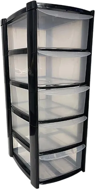4 Drawer Mini Storage Unit Draw Tower Home Office Kitchen Jewellery Box  G0663 UK