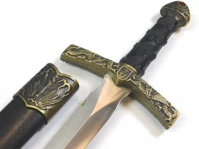 Medieval King Sword Draconic Fluer De Lis Sword Dagger Miniature 3