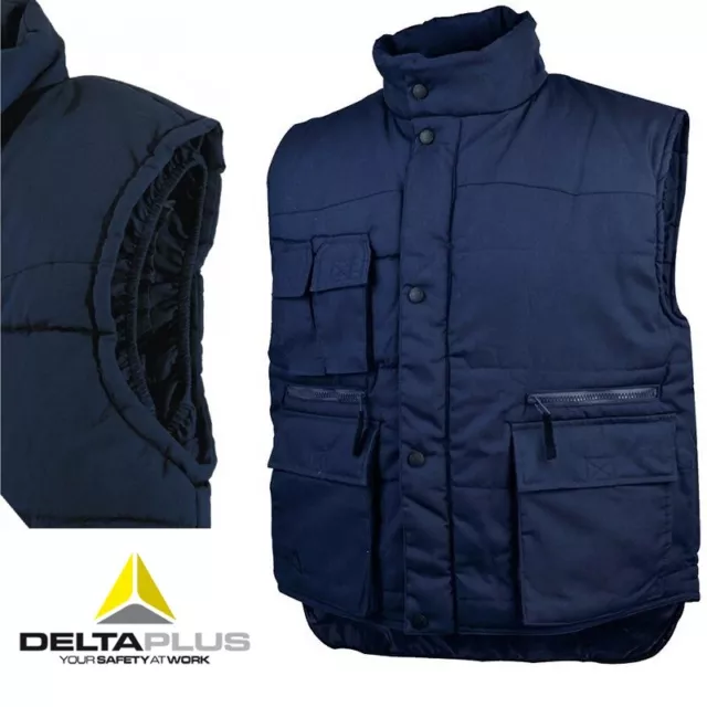 Mens High Quality Padded Work Bodywarmer Gilet Bodywarmer Multi Pocket Vest Size