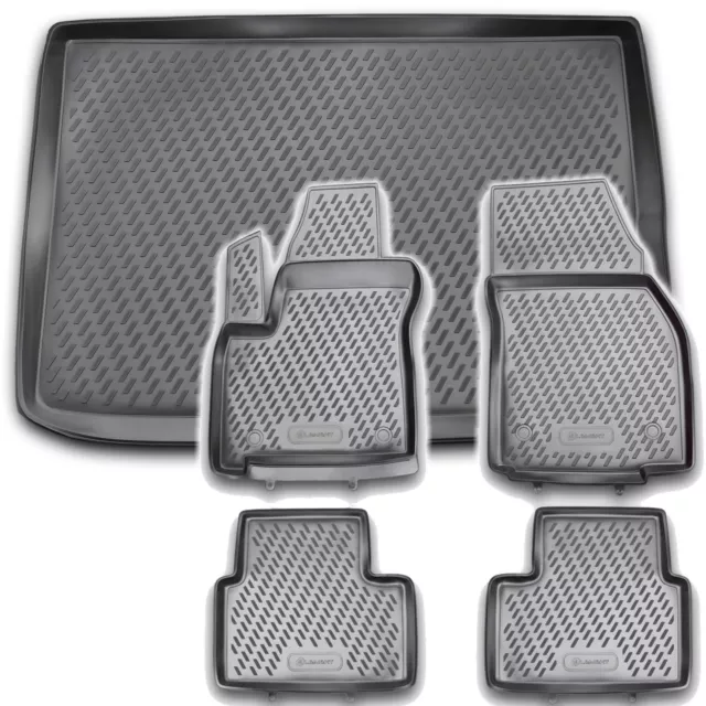 Gummi Kofferraumwanne Fußmatten Set für Opel Meriva B Laderaumwanne Matten