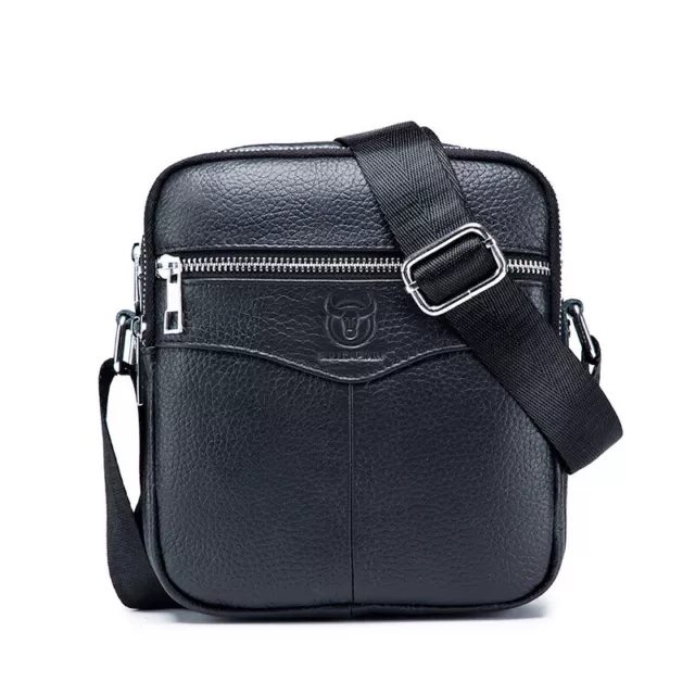 Mens Sling Bag Genuine Leather Crossbody Shoulder Messenger Bag Business Small G