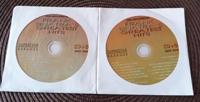 2 Cdg Karaoke Discs Frank Sinatra Greatest Hits Superstar Music Songs Set Lot Cd