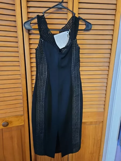 Nicholas Womens Little Black Dress Off-the-Shoulder   Size 0. New W Tags Bondage