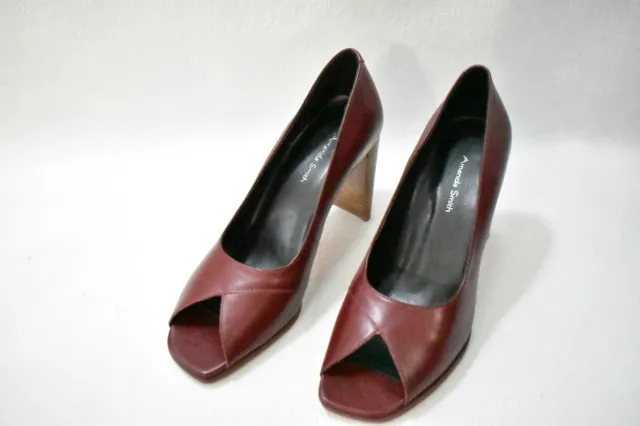 Amanda Smith Shoes Open-Toe High Heels Red Size 7.5  Women's New