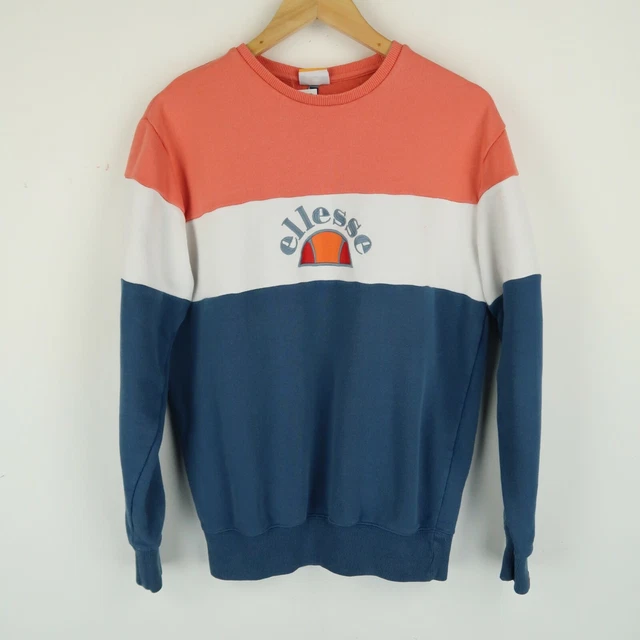 ELLESSE VINTAGE 90S Retro Mens Festival Sweatshirt Jumper Grey