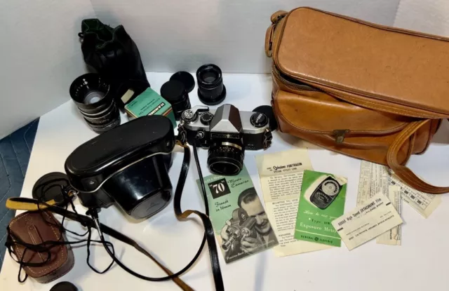 Hanimex Praktica Super TL 35mm Camera W/ Accessories