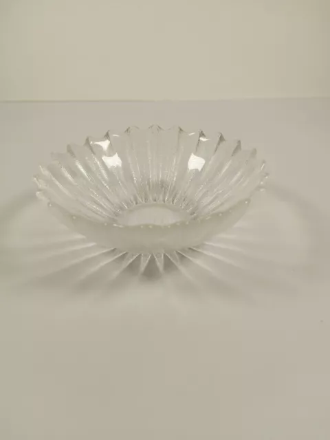 Vintage Small Dartington Crystal Ribbed/Fluted Lotus Bowl 14.5cm