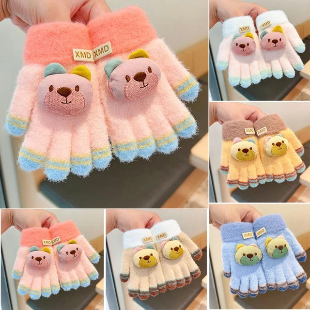 3 Paires Gants Hiver Enfants Garçons 3-5 Ans, Gants En Pleins Doigts