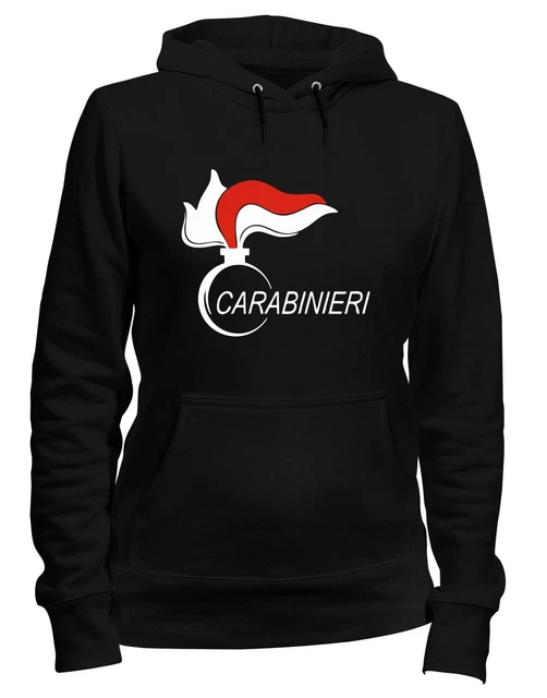 FELPA DONNA CAPPUCCIO Nero OLDENG00436 carabinieri EUR 25 00