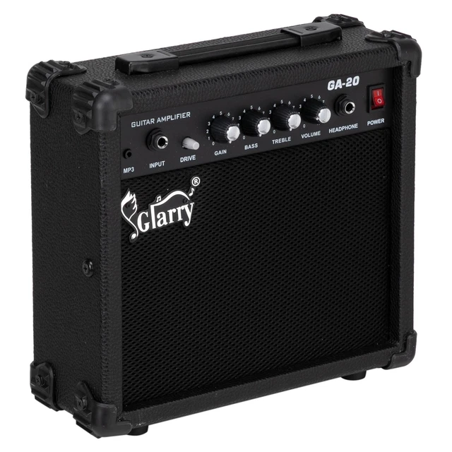 Glarry 20W E-Bassgitarre Amp Combo Verstärker Lautsprecher hochwertig schwarz