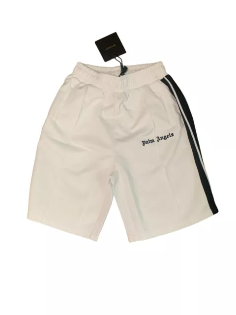 Palm Angels Logo Print Track Shorts White