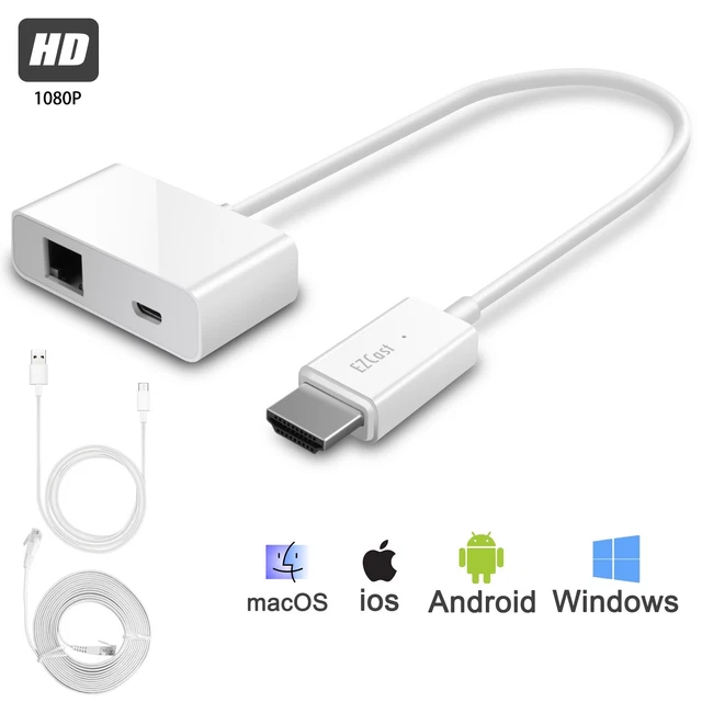 4K Wireless WiFi HDMI Display Dongle Adapter for iOS Mac OS PC Mirror Screen