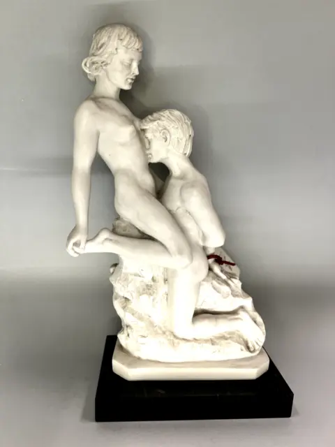 Estatua Ídolo Eterno Rodin Base De Mármol Hecho En Italia Los Amantes Aman...