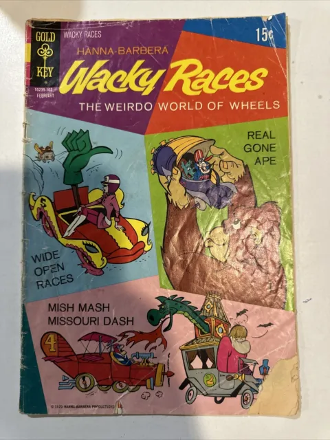 WACKY RACES #2 Hanna-Barbera Gold Key 1971 Ant Hill Mob Pitstop Muttley