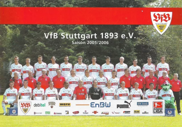VfB Stuttgart. Werbekarte. 2005/06. Original Mannschaftskarte.