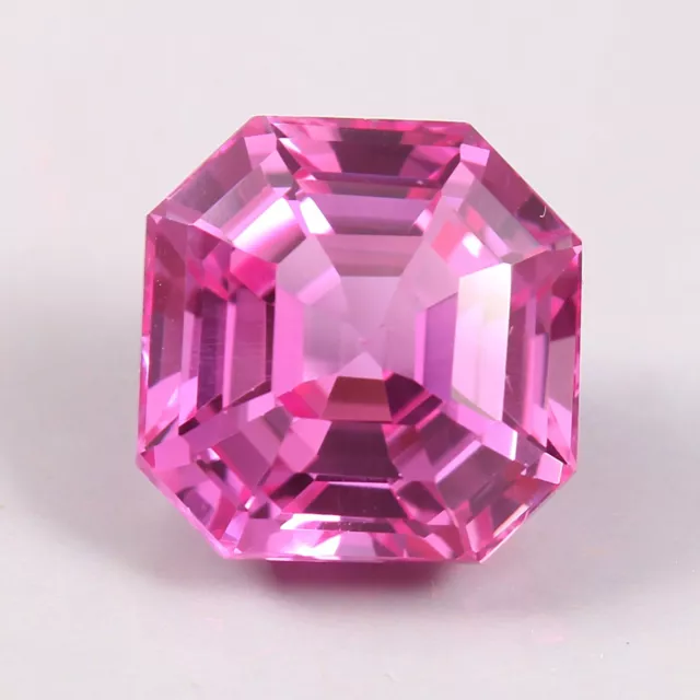AAA Natural Flawless Ceylon Pink Sapphire Asscher Cut Loose Gemstone 9x9 MM