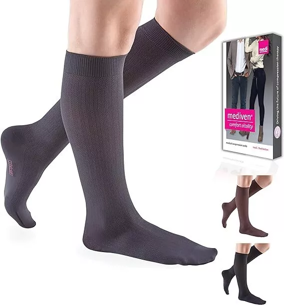 MEDIVEN Comfort Vitality REGULAR Calf Compression Stockings Size & Color 15-20