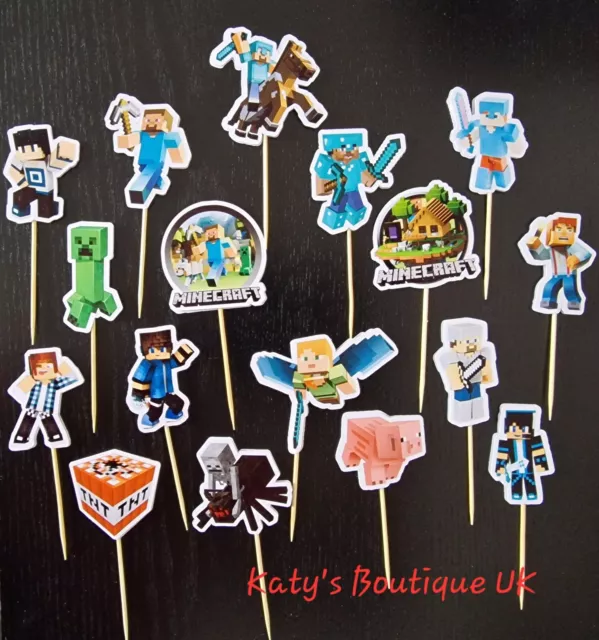 YOOYEH Lot de 9 décorations de gâteau de fête Minecraft Game - Fournitures  de fête d'anniversaire pour garçons et filles - Décorations de super-héros  : : Cuisine et Maison