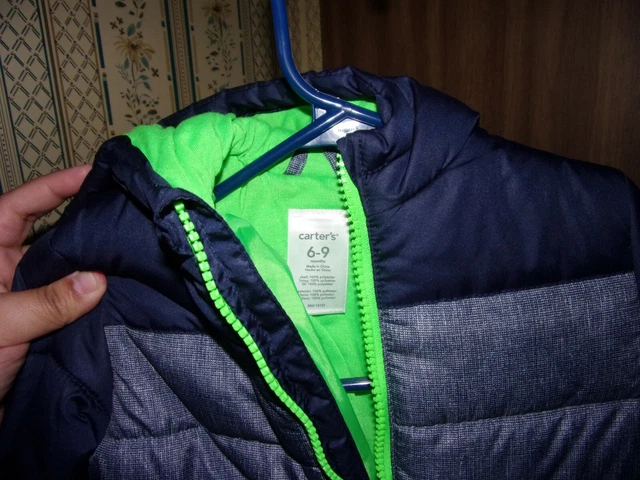 NWOT Carters 6-9 Months Snowsuit Pram Coat Jacket Puffer Bunting Blue