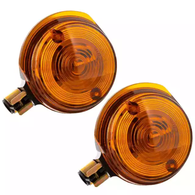 SET: 2x Blinker vorn, rund, Lichtaustritt: Orange - Simson S50, S51, S70, MZ ETZ