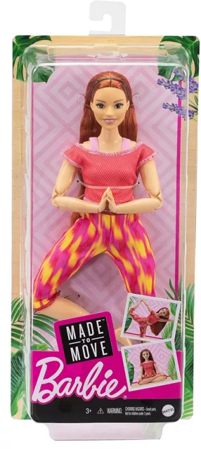 BARBIE MADE TO Move Curvy Doll Yoga Fitness Posable Athleisure