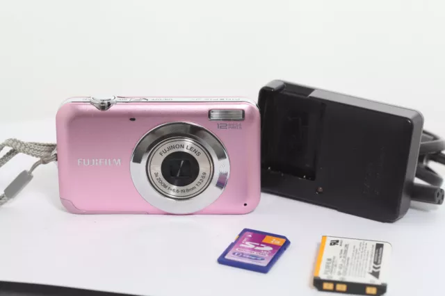 Cámara Digital Compacta Fujifilm Jv100 Rosa Pink+ Batería, Tarjeta Sd Y Cargador