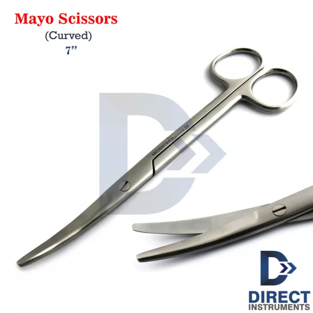 Surgical Operating Medical Mayo Scissors Curved 7'' Blunt Dissecting Supercut CE