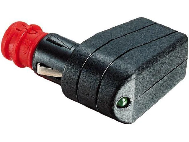 Prise allume-cigare - Borne a vis - 7.5A - Noir - LED - Sans cable