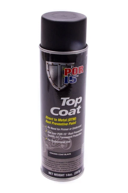 Por-15 Top Coat Chassis Black Paint 14oz Aerosal 45918